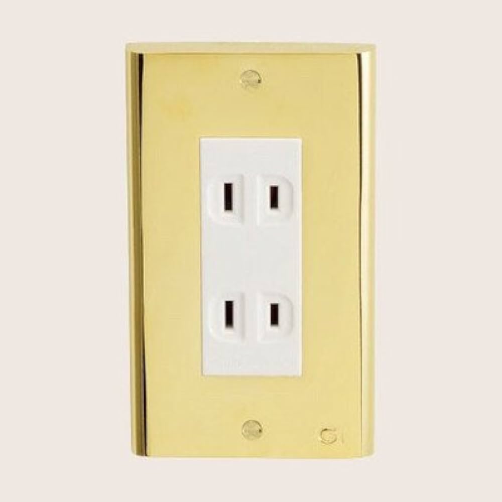 Amazon.co.jp: アイエム コンセントプレート PCN 01 PVD 金色 真鍮